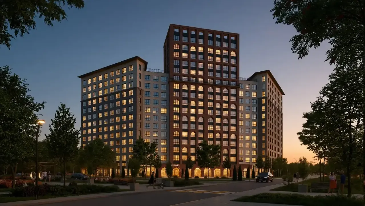 Планировка 3-комнатной квартиры 96.36 м² в ЖК Крылья, г. Рязань — фото 32