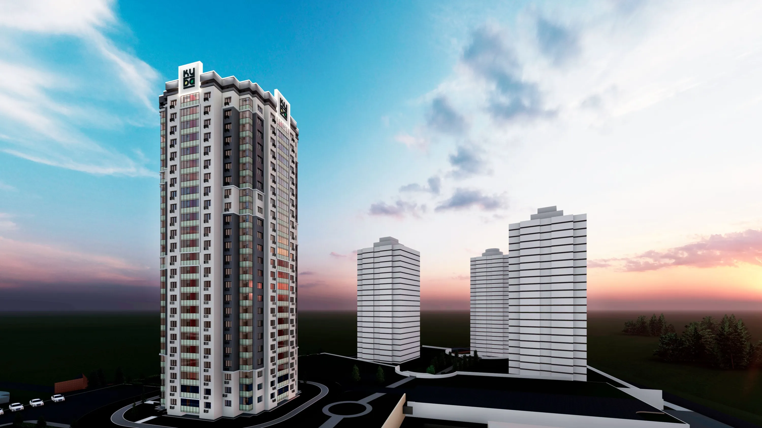 Планировка 3-комнатной квартиры 96.08 м² в ЖК ЖК "Куба", г. Калуга — фото 2
