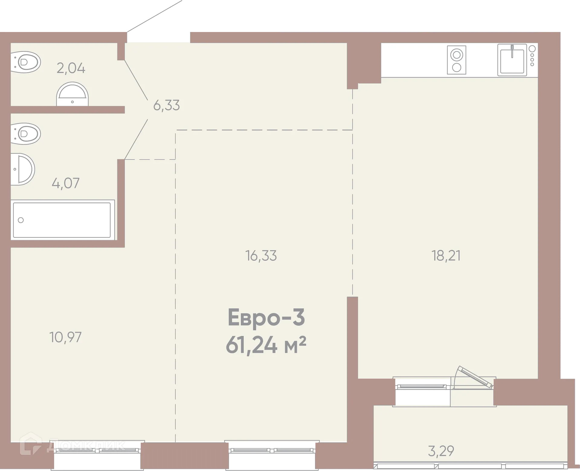 Фото квартиры в ЖК Новые горизонты на Советской