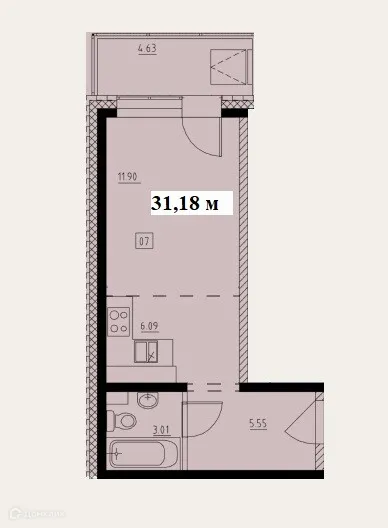 Фото квартиры в ЖК "Витязь-3"