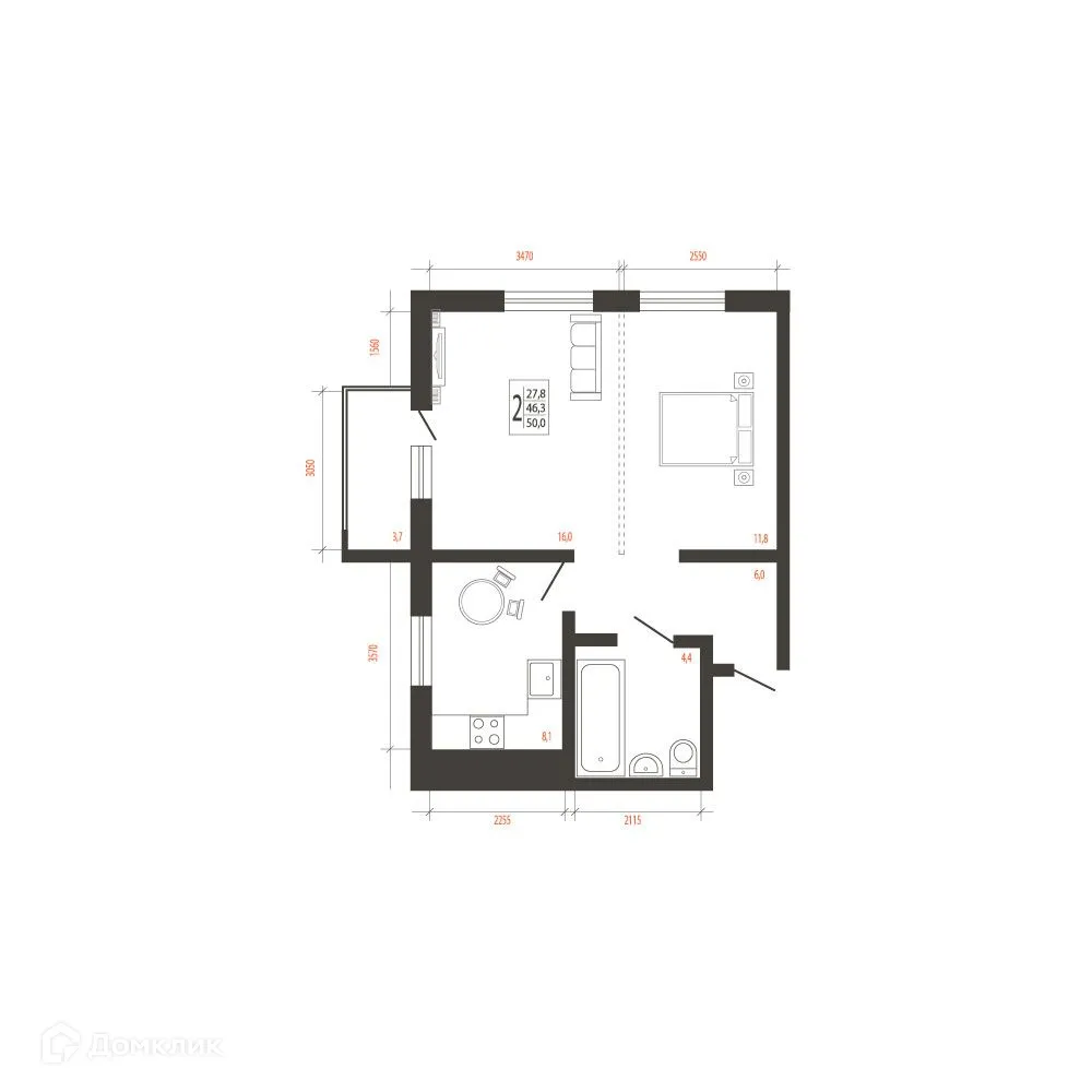 Фото квартиры в ЖК СВОИ ВМЕСТЕ