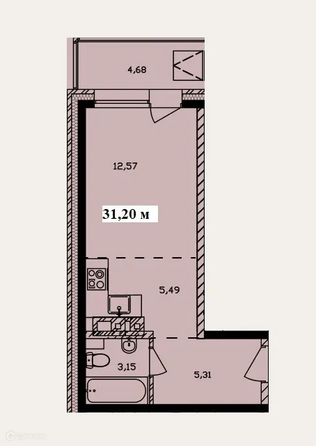 Фото квартиры в ЖК "Витязь-3"