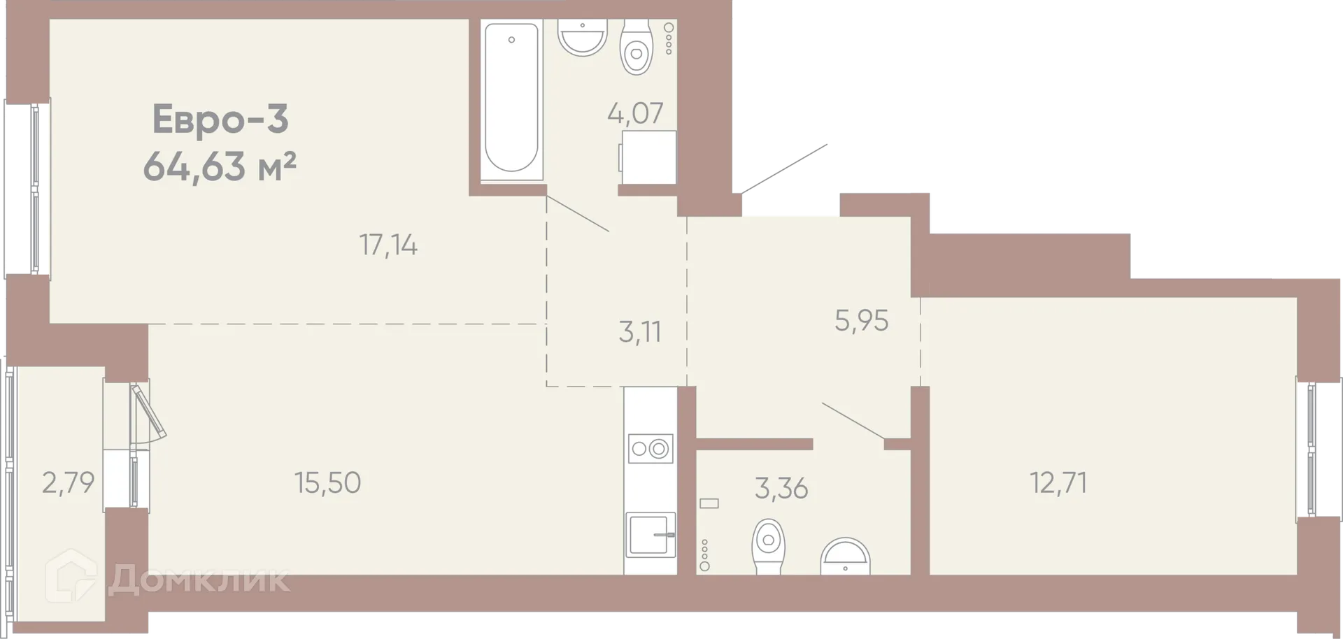 Фото квартиры в ЖК Новые горизонты на Советской