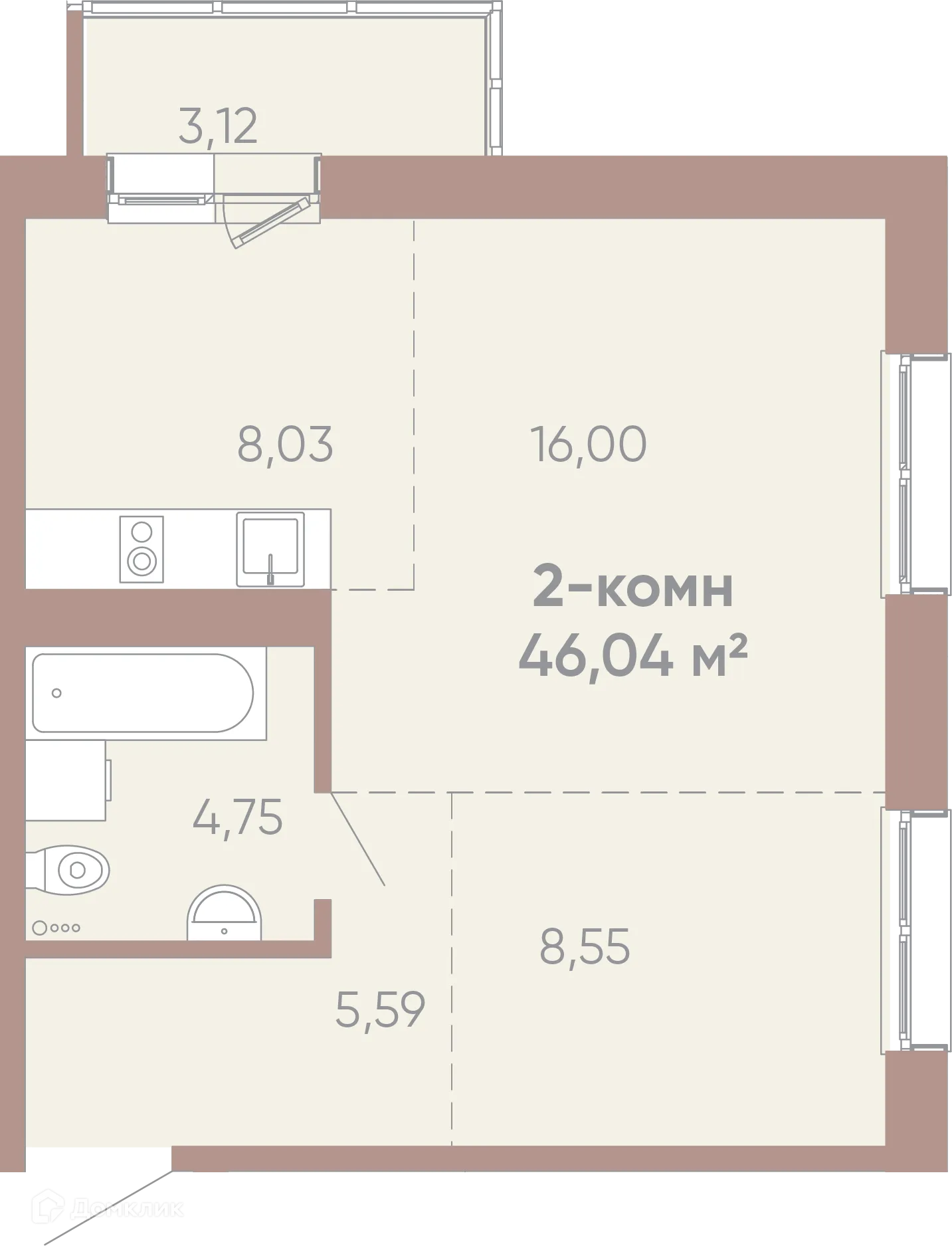 Фото квартиры в ЖК Новые горизонты на Советской