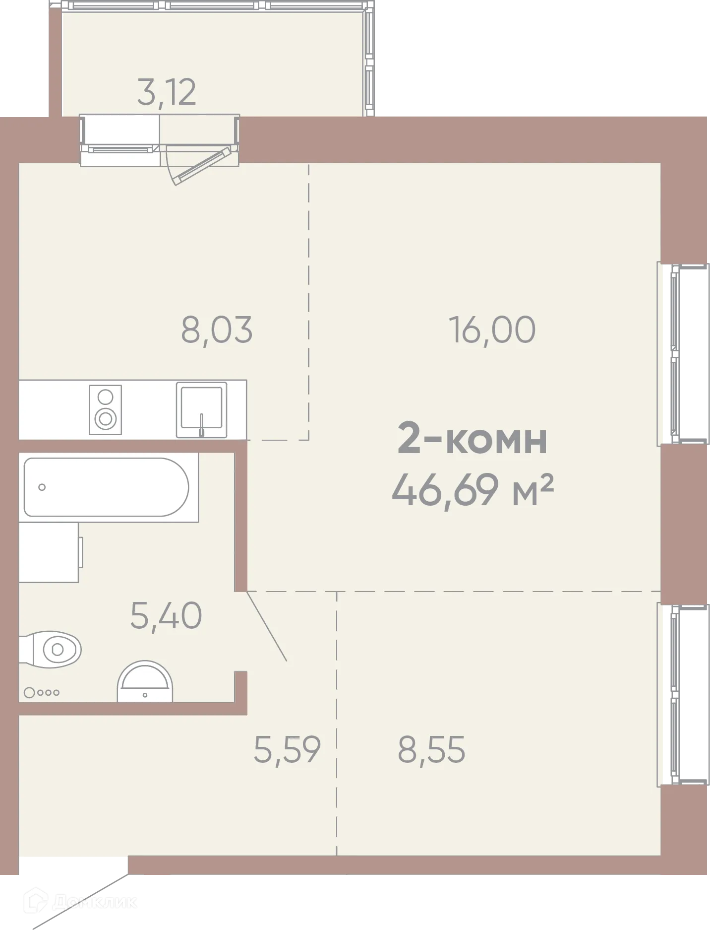 Фото квартиры в ЖК Новые горизонты на Советской