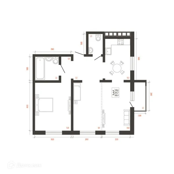 Квартира в ЖК СВОИ ВМЕСТЕ