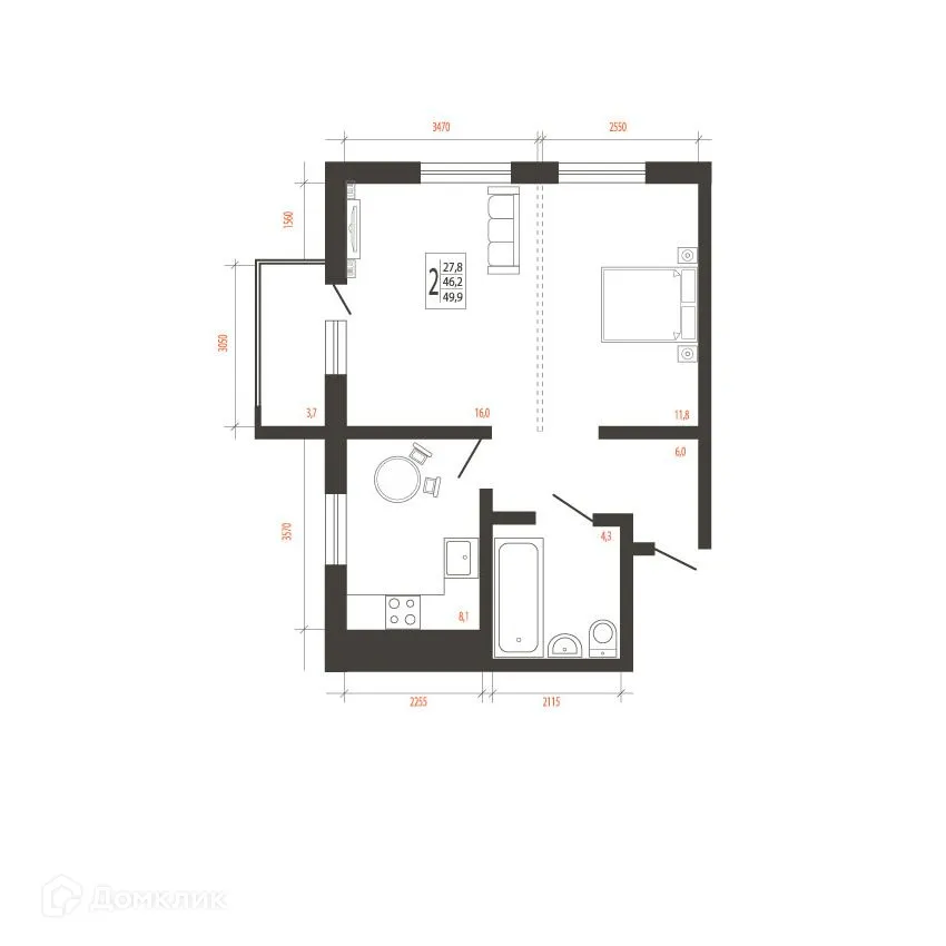 Фото квартиры в ЖК СВОИ ВМЕСТЕ