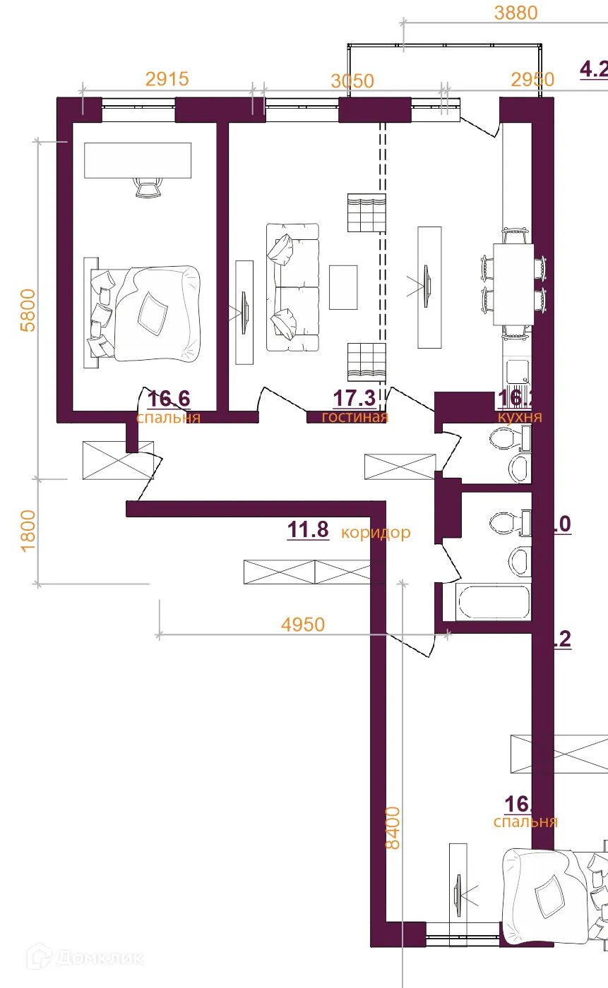 Фото квартиры в ЖК Видный 3