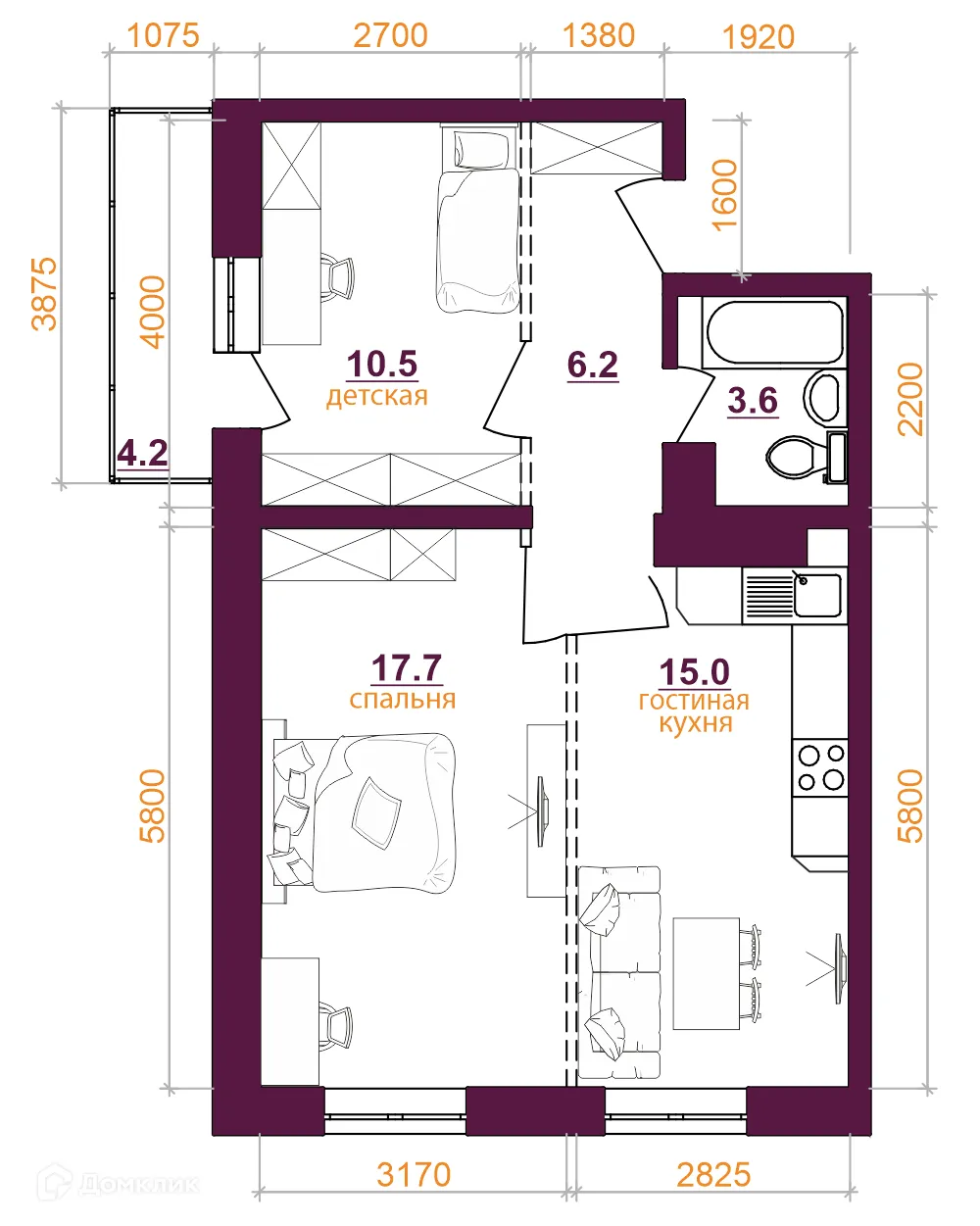 Фото квартиры в ЖК Видный 3