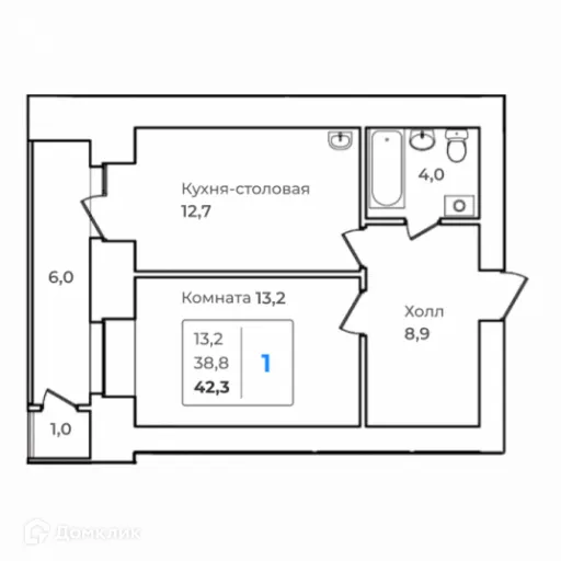 1 комн. квартиры в Благовещенске новостройки