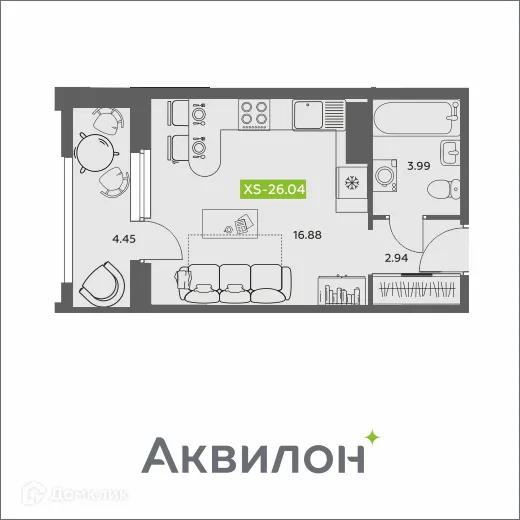 Фото квартиры в ЖК Аквилон АКВАРТАЛ