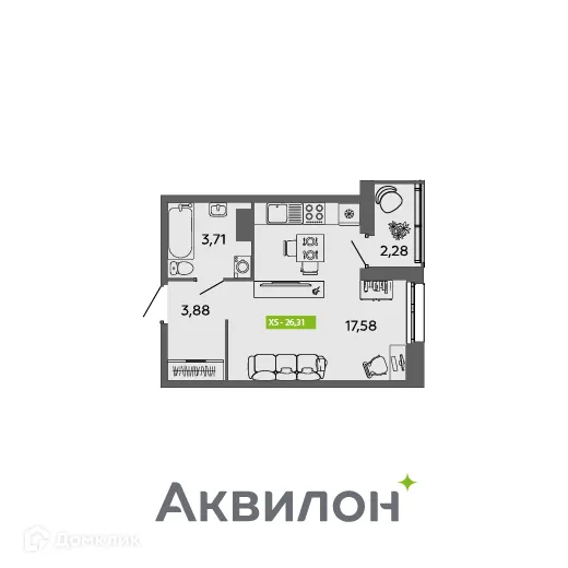 Фото квартиры в ЖК Аквилон MySky (Аквилон  МайСкай)