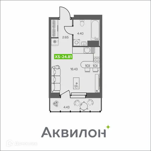 Фото квартиры в ЖК "Аквилон Reka (Аквилон Река)"