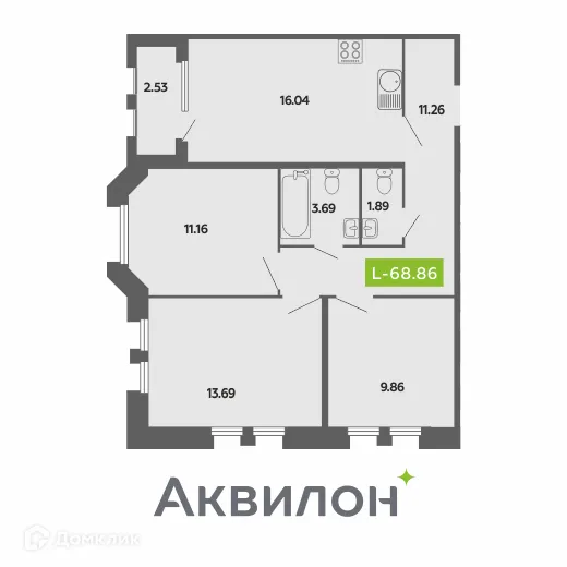 Фото квартиры в ЖК CITY RESIDENCE by AKVILON (СИТИ РЕЗИДЕНС бай АКВИЛОН)