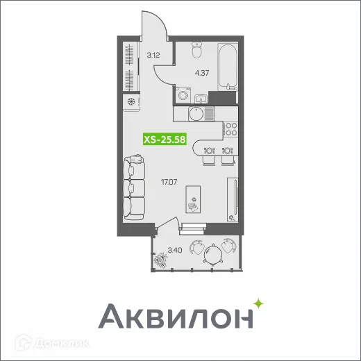 Фото квартиры в ЖК "Аквилон Reka (Аквилон Река)"