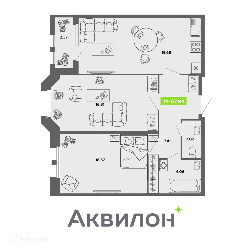 Фото квартиры в ЖК CITY RESIDENCE by AKVILON (СИТИ РЕЗИДЕНС бай АКВИЛОН)