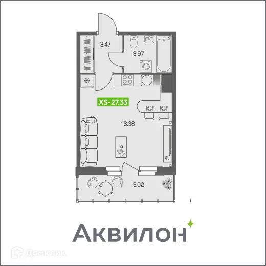 Фото квартиры в ЖК "Аквилон Reka (Аквилон Река)"