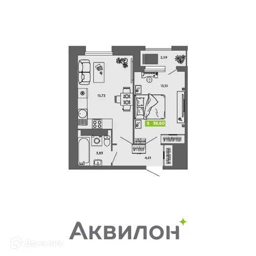 Фото квартиры в ЖК City Towers (Сити Тауэрс)