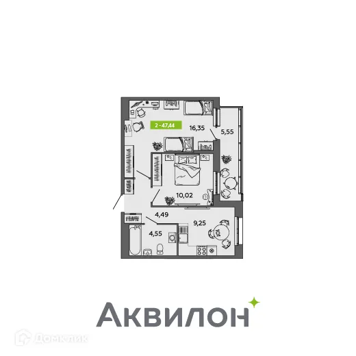 Фото квартиры в ЖК Аквилон MySky (Аквилон  МайСкай)