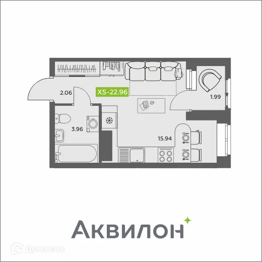 Фото квартиры в ЖК Аквилон АКВАРТАЛ