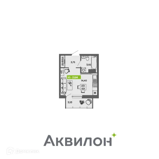 Фото квартиры в ЖК Аквилон MySky (Аквилон  МайСкай)