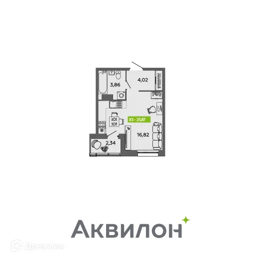Фото квартиры в ЖК Аквилон MySky (Аквилон  МайСкай)