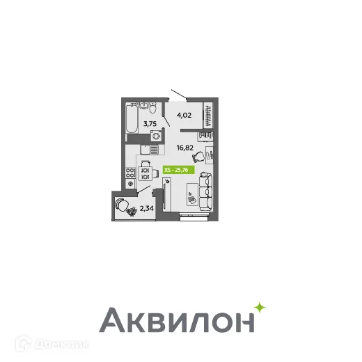 Фото квартиры в ЖК Аквилон MySky (Аквилон  МайСкай)