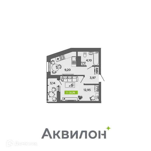 Фото квартиры в ЖК Аквилон MySky (Аквилон  МайСкай)
