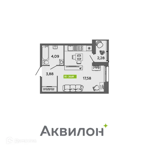 Фото квартиры в ЖК Аквилон MySky (Аквилон  МайСкай)