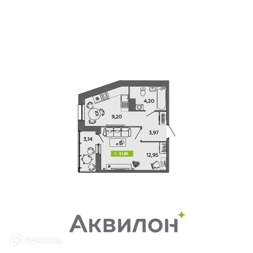 Фото квартиры в ЖК Аквилон MySky (Аквилон  МайСкай)
