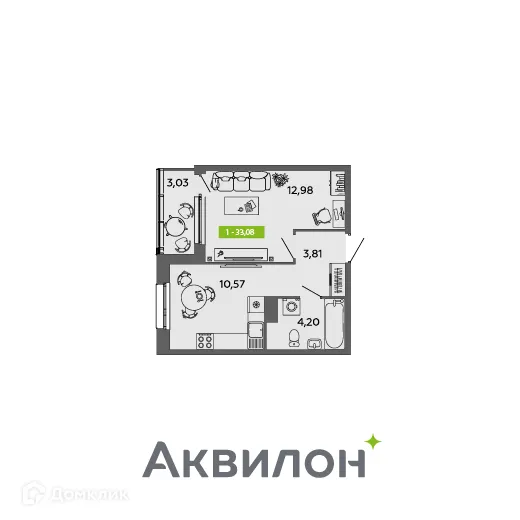 Фото квартиры в ЖК Аквилон MySky (Аквилон  МайСкай)