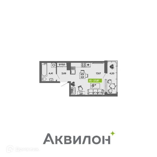 Фото квартиры в ЖК Аквилон MySky (Аквилон  МайСкай)