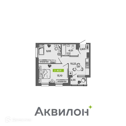 Фото квартиры в ЖК Аквилон MySky (Аквилон  МайСкай)