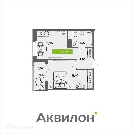 Фото квартиры в ЖК Аквилон MySky (Аквилон  МайСкай)
