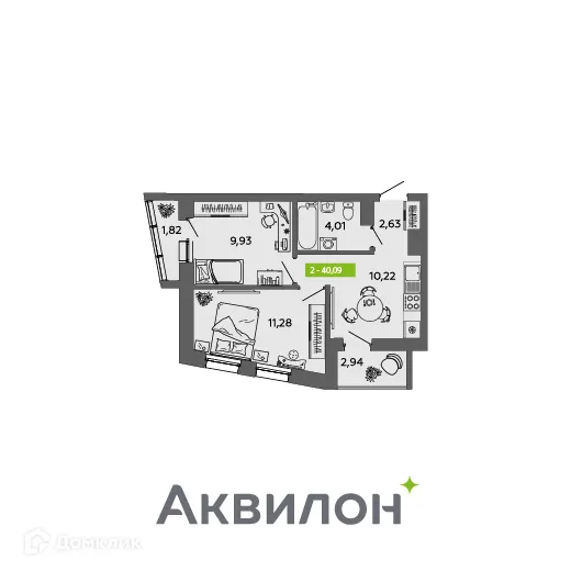 Фото квартиры в ЖК Аквилон MySky (Аквилон  МайСкай)