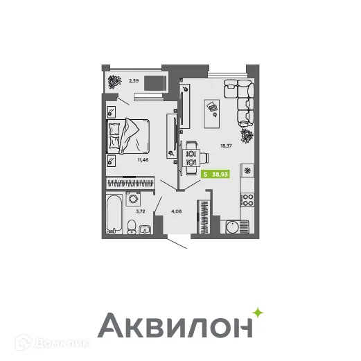 Фото квартиры в ЖК City Towers (Сити Тауэрс)