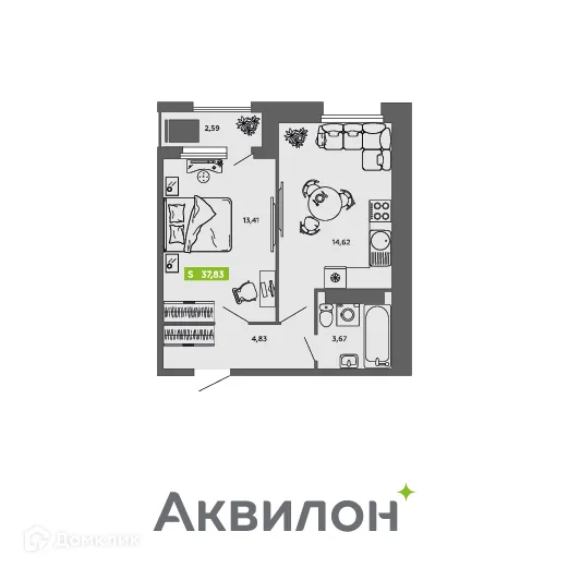 Фото квартиры в ЖК City Towers (Сити Тауэрс)