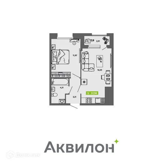 Фото квартиры в ЖК City Towers (Сити Тауэрс)