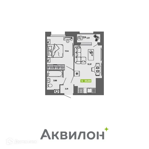 Фото квартиры в ЖК City Towers (Сити Тауэрс)