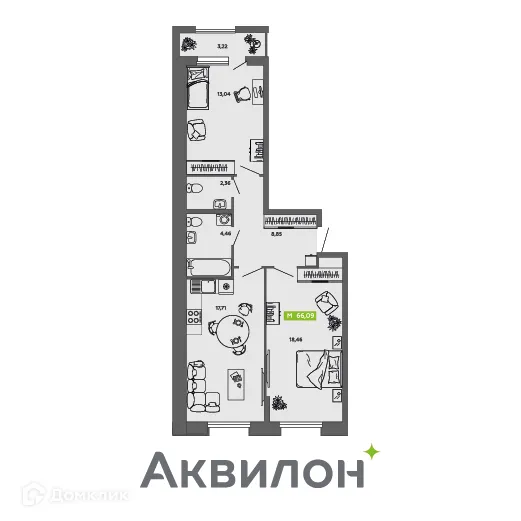 Фото квартиры в ЖК City Towers (Сити Тауэрс)