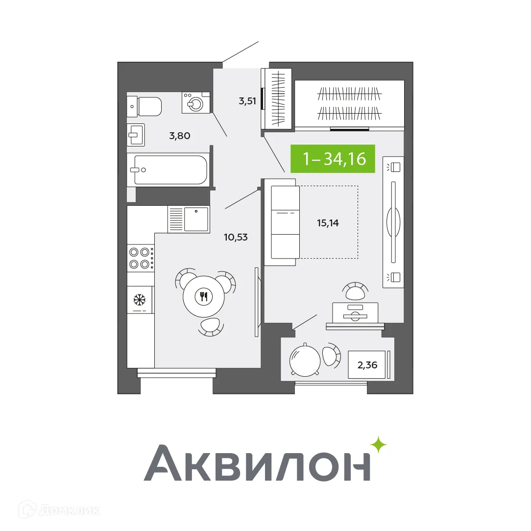 Фото квартиры в ЖК City Towers (Сити Тауэрс)