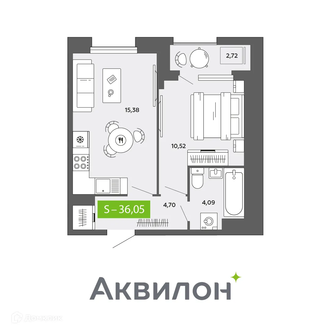 Фото квартиры в ЖК City Towers (Сити Тауэрс)
