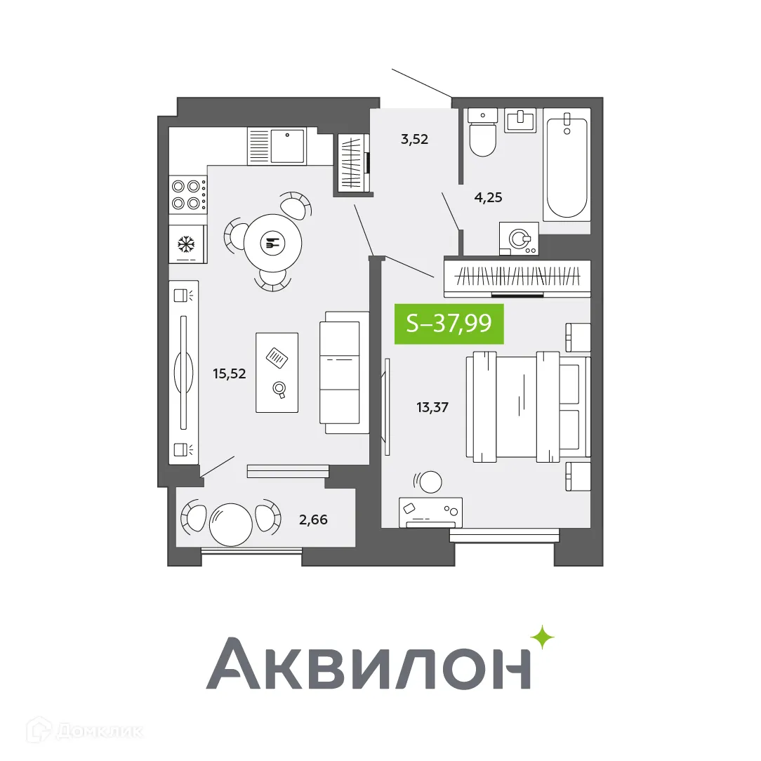 Фото квартиры в ЖК City Towers (Сити Тауэрс)