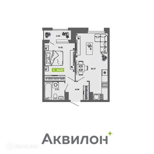 Фото квартиры в ЖК City Towers (Сити Тауэрс)
