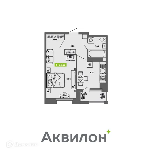 Фото квартиры в ЖК City Towers (Сити Тауэрс)
