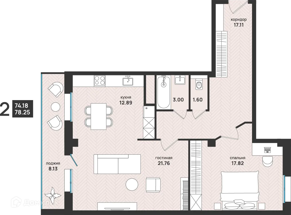 Фото квартиры в ЖК Мегаполис