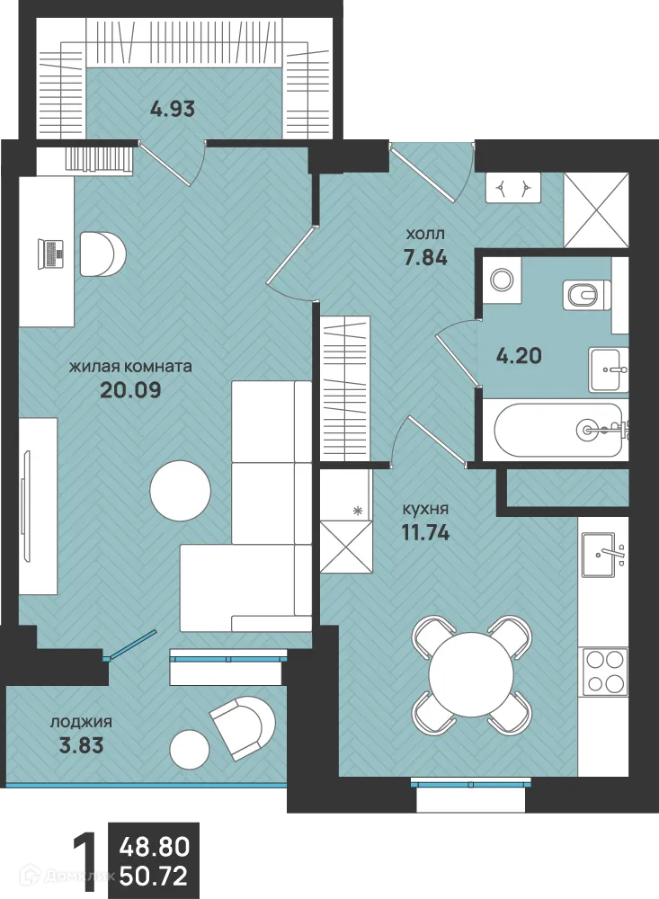 Фото квартиры в ЖК Мегаполис