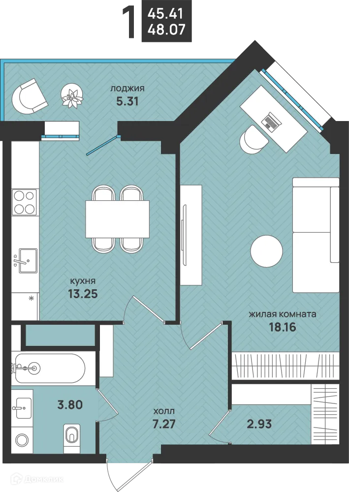 Фото квартиры в ЖК Мегаполис