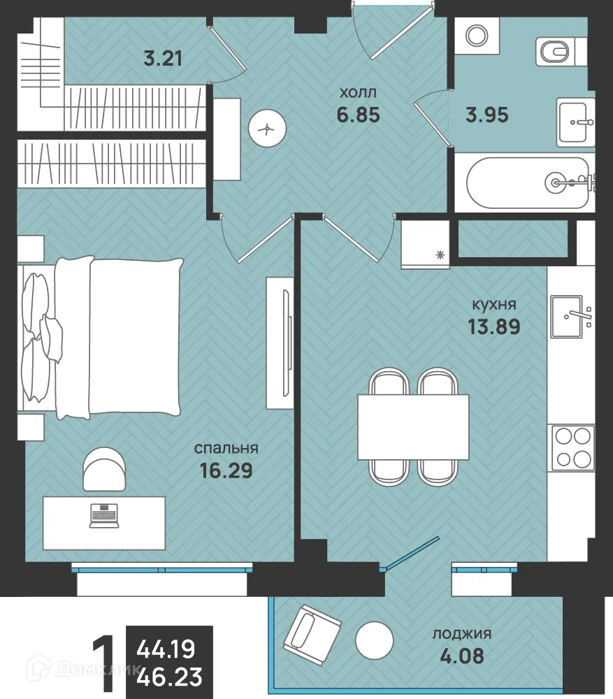 Фото квартиры в ЖК Мегаполис