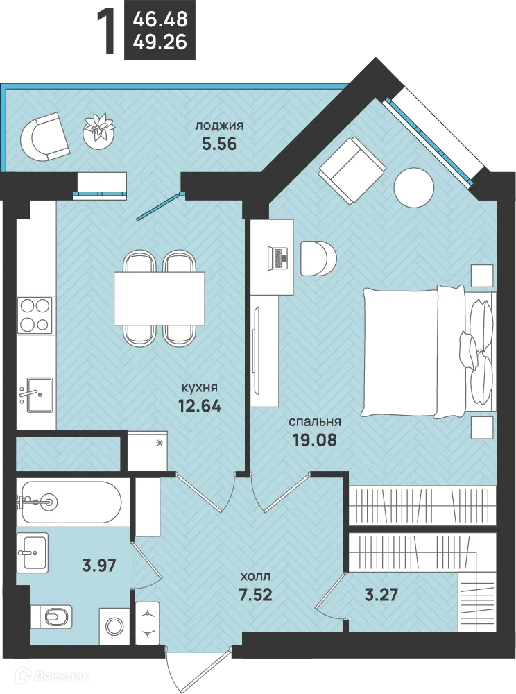 Фото квартиры в ЖК Мегаполис